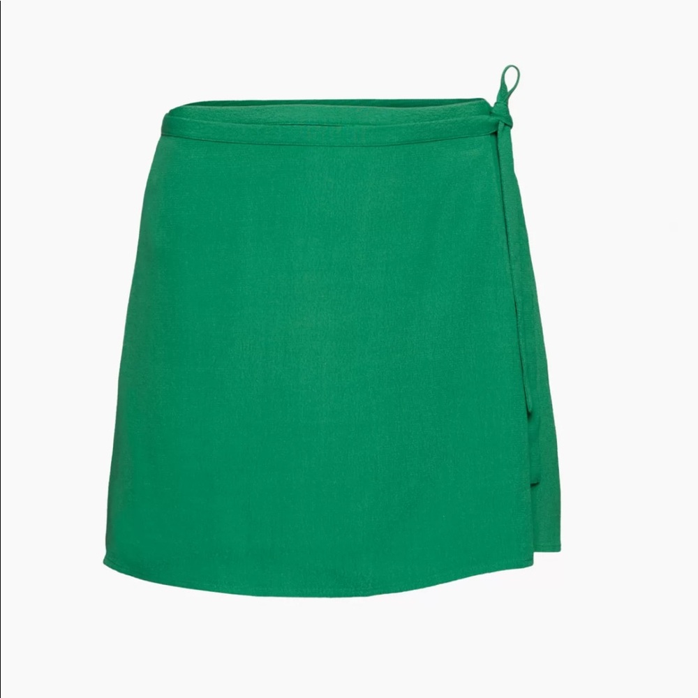 Aritzia Green wrap skirt